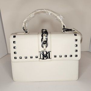 Badgley Mischka Flap Bag Crossbody with Studs/Chain - Off White - NWT